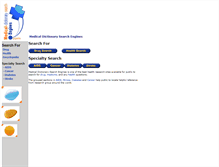 Tablet Screenshot of medical-dictionary-search-engines.com